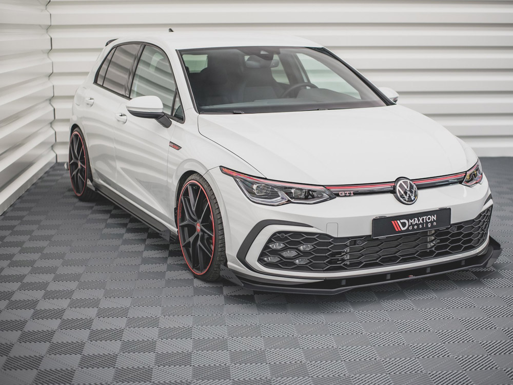 RACING DURABILITY FRONT SPLITTER + FLAPS VW GOLF 8 GTI / R-LINE (2020 ...