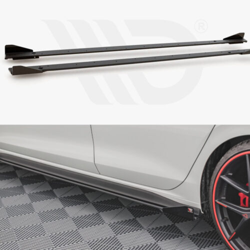 RACING DURABILITY SIDE SKIRTS DIFFUSERS (+FLAPS) VW GOLF 8 GTI / GTI CLUBSPORT / R-LINE (2020-)