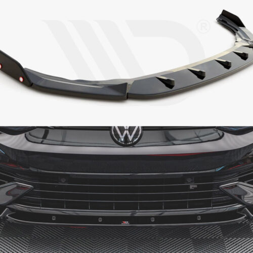 FRONT SPLITTER V.2 + FLAPS VW GOLF R MK8